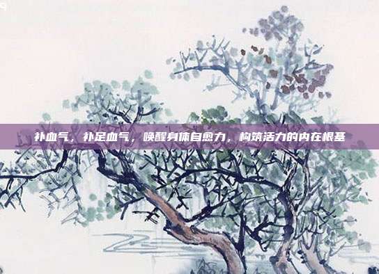 补血气,补足血气,唤醒身体自愈力,构筑活力的内在根基