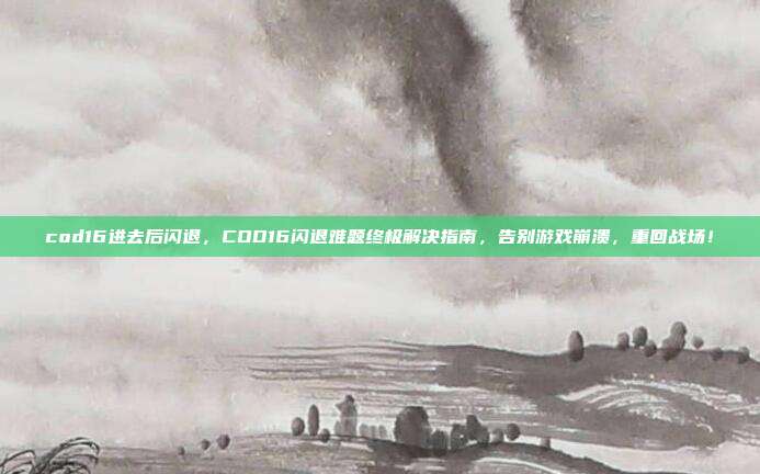 cod16进去后闪退,COD16闪退难题终极解决指南,告别游戏崩溃,重回战场!