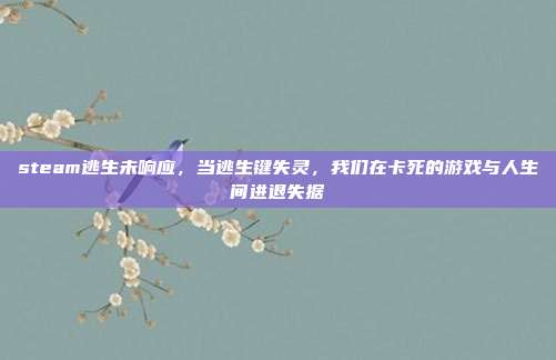 steam逃生未响应,当逃生键失灵,我们在卡死的游戏与人生间进退失据