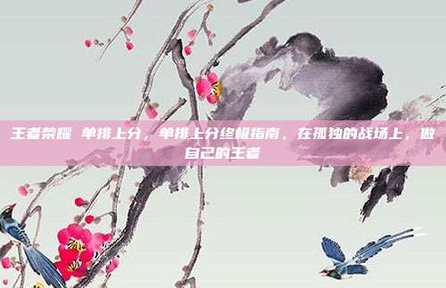 王者荣耀 单排上分,单排上分终极指南,在孤独的战场上,做自己的王者
