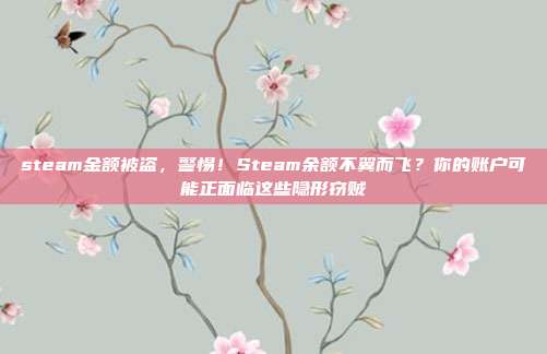 steam金额被盗,警惕!Steam余额不翼而飞?你的账户可能正面临这些隐形窃贼