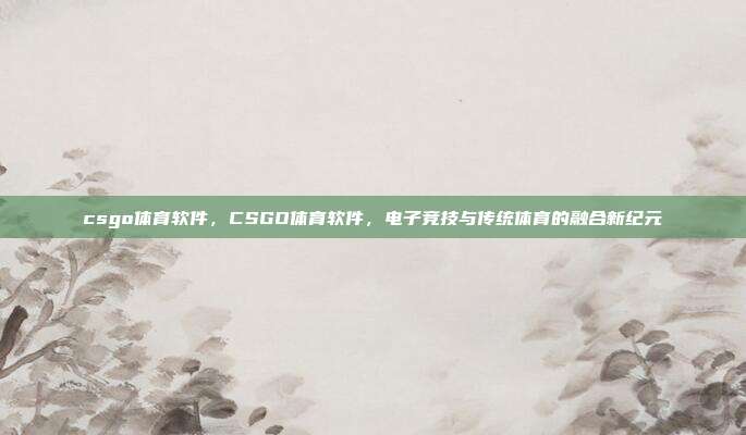 csgo体育软件,CSGO体育软件,电子竞技与传统体育的融合新纪元