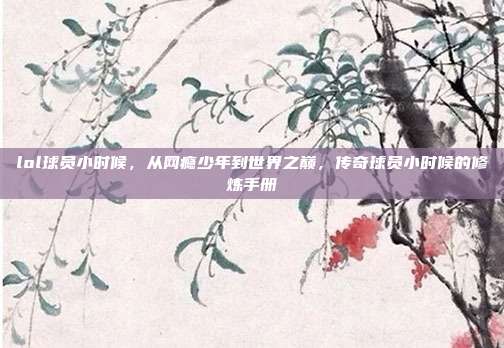 lol球员小时候,从网瘾少年到世界之巅,传奇球员小时候的修炼手册