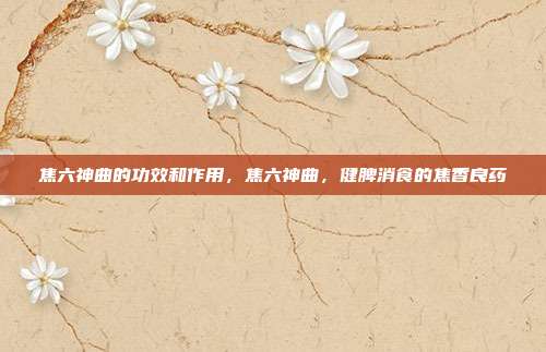 焦六神曲的功效和作用,焦六神曲,健脾消食的焦香良药