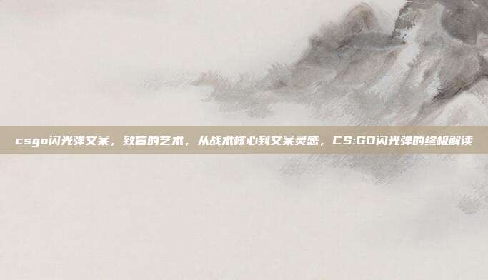 csgo闪光弹文案,致盲的艺术,从战术核心到文案灵感,CS:GO闪光弹的终极解读