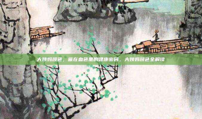 大姨妈颜色,藏在血色里的健康密码,大姨妈颜色全解读