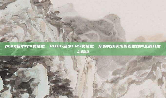 pubg显示fps和延迟,PUBG显示FPS和延迟,你的竞技表现仪表盘如何正确开启与解读