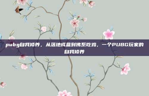 pubg自我修养,从落地成盒到佛系吃鸡,一个PUBG玩家的自我修养