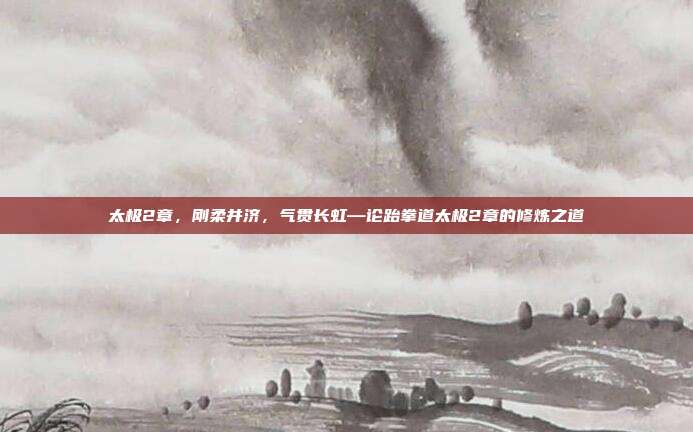 太极2章,刚柔并济,气贯长虹—论跆拳道太极2章的修炼之道