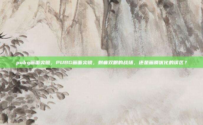 pubg画面尖锐,PUBG画面尖锐,刺痛双眼的战场,还是画质优化的误区?