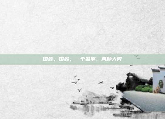 田鑫,田鑫,一个名字,两种人间