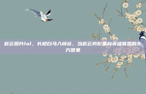 赵云图片lol,长枪白马入峡谷,当赵云剪影重构英雄联盟的东方想象
