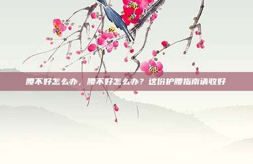 腰不好怎么办,腰不好怎么办?这份护腰指南请收好