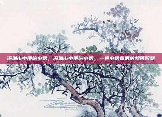 深圳市中医院电话,深圳市中医院电话,一通电话背后的就医智慧