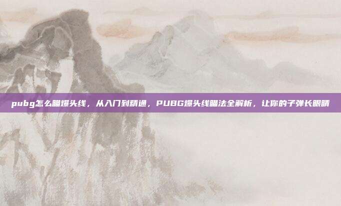 pubg怎么瞄爆头线,从入门到精通,PUBG爆头线瞄法全解析,让你的子弹长眼睛