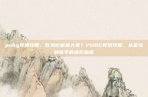 pubg竞猜攻略,吃鸡也能赢大奖?PUBG竞猜攻略,从菜鸟到高手的进阶指南