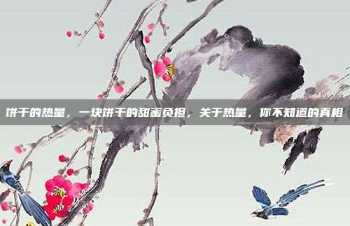 饼干的热量,一块饼干的甜蜜负担,关于热量,你不知道的真相