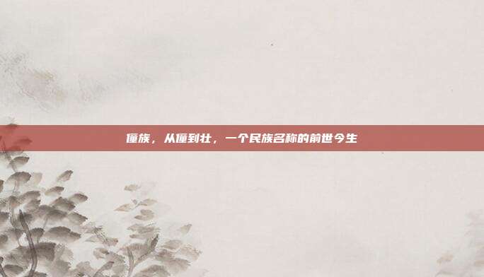 僮族,从僮到壮,一个民族名称的前世今生