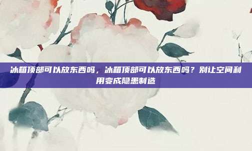 冰箱顶部可以放东西吗,冰箱顶部可以放东西吗?别让空间利用变成隐患制造