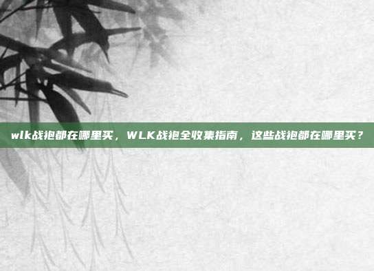 wlk战袍都在哪里买,WLK战袍全收集指南,这些战袍都在哪里买?