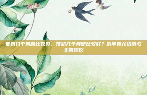 夜奶几个月断比较好,夜奶几个月断比较好?科学育儿指南与实用建议