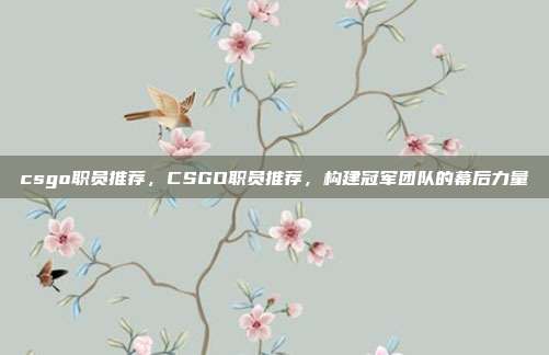 csgo职员推荐,CSGO职员推荐,构建冠军团队的幕后力量