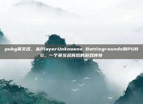 pubg英文名,从PlayerUnknowns Battlegrounds到PUBG,一个英文名背后的游戏传奇