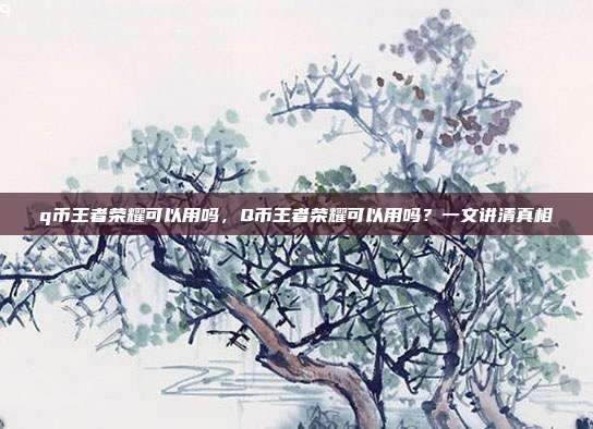 q币王者荣耀可以用吗,Q币王者荣耀可以用吗?一文讲清真相