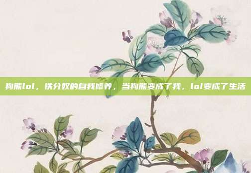 狗熊lol,铁分奴的自我修养,当狗熊变成了我,lol变成了生活
