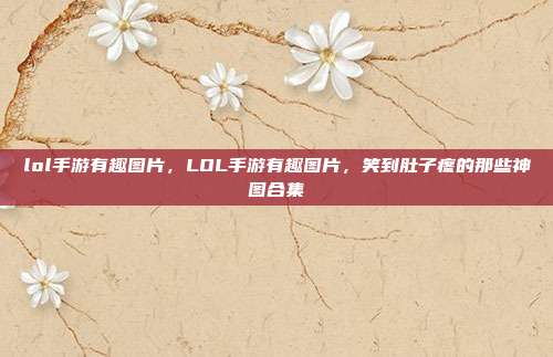 lol手游有趣图片,LOL手游有趣图片,笑到肚子疼的那些神图合集