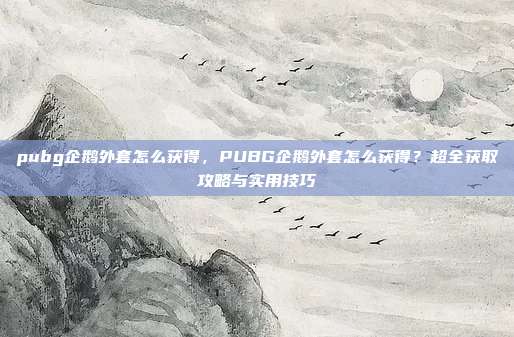 pubg企鹅外套怎么获得,PUBG企鹅外套怎么获得?超全获取攻略与实用技巧