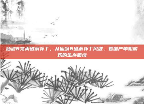 仙剑6完美破解补丁,从仙剑6破解补丁风波,看国产单机游戏的生存困境