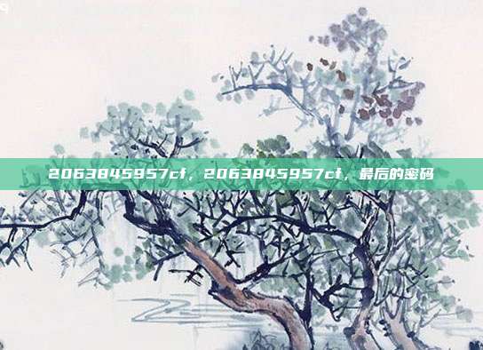 2063845957cf,2063845957cf,最后的密码