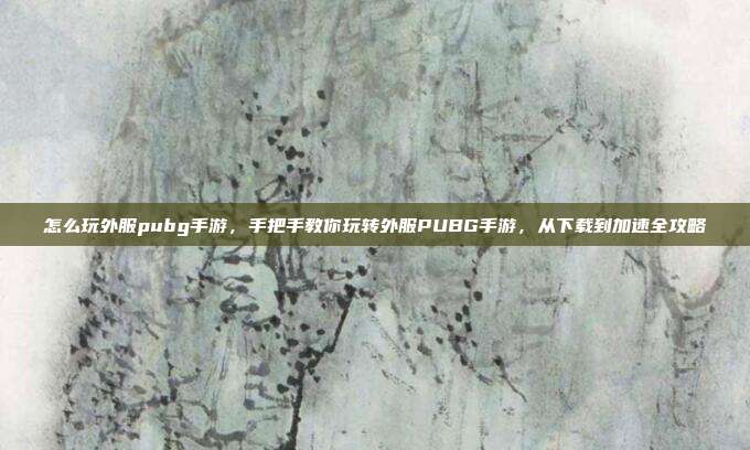 怎么玩外服pubg手游,手把手教你玩转外服PUBG手游,从下载到加速全攻略