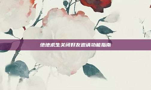 绝地求生关闭好友邀请功能指南