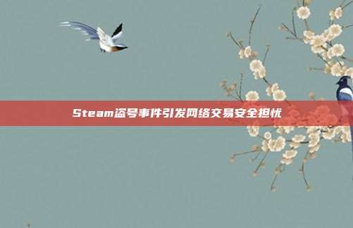 Steam盗号事件引发网络交易安全担忧