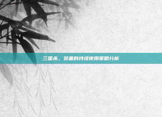 三国杀,装备的持续使用策略分析