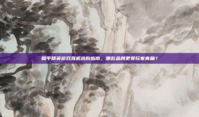 和平精英游戏耳机选购指南,哪款品牌更受玩家青睐?