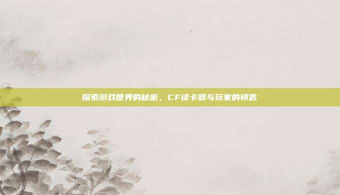 探索游戏世界的秘密,CF读卡器与玩家的钥匙