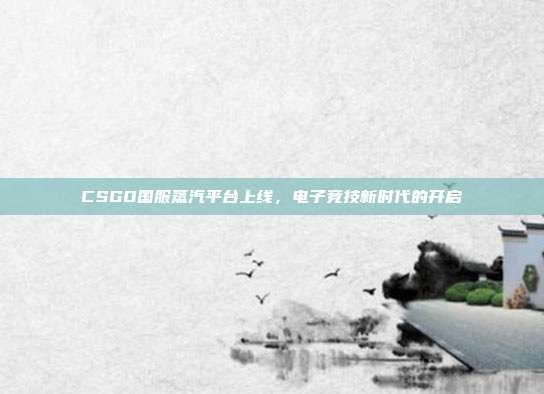 CSGO国服蒸汽平台上线,电子竞技新时代的开启