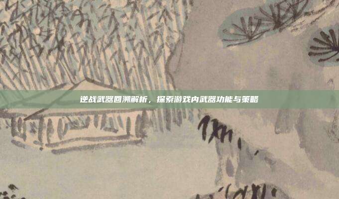 逆战武器回溯解析,探索游戏内武器功能与策略