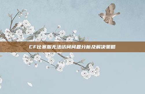 CF比赛服无法访问问题分析及解决策略