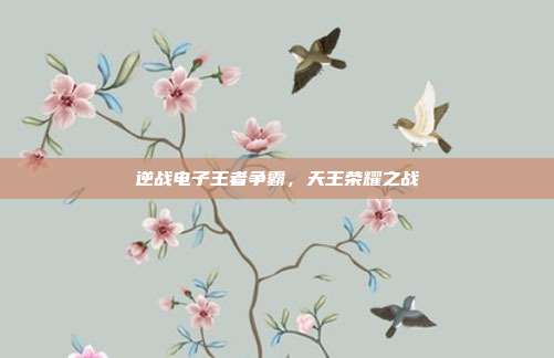 逆战电子王者争霸,天王荣耀之战