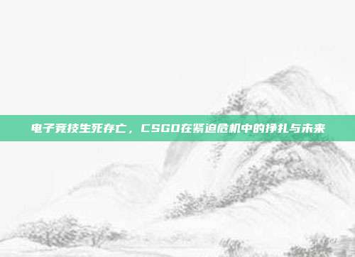 电子竞技生死存亡,CSGO在紧迫危机中的挣扎与未来