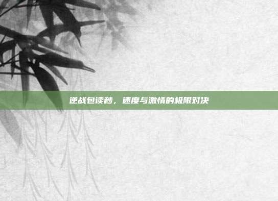 逆战包读秒,速度与激情的极限对决