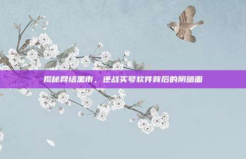 揭秘网络黑市,逆战买号软件背后的阴暗面