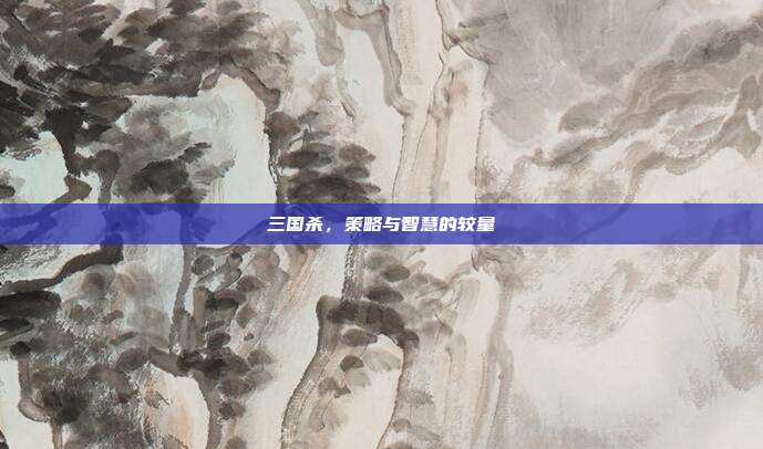 三国杀,策略与智慧的较量