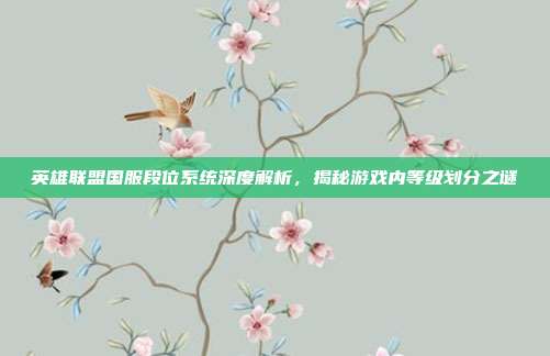 英雄联盟国服段位系统深度解析,揭秘游戏内等级划分之谜
