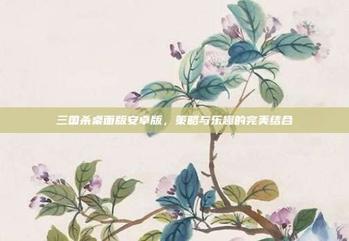 三国杀桌面版安卓版,策略与乐趣的完美结合