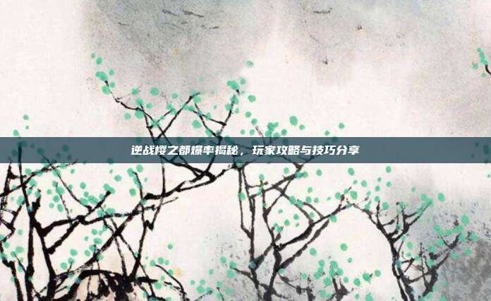 逆战樱之都爆率揭秘,玩家攻略与技巧分享